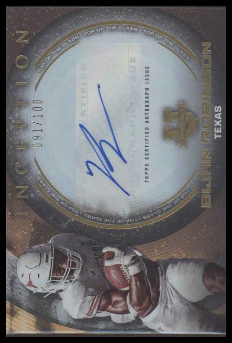 2022-23 Bowman University Inception Top of the Class Auto Bijan Robinson /100