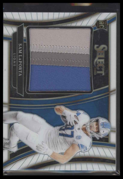2023 Panini Select Jumbo Rookie Swatch White Prizm Sam LaPorta #/75 #SWA-SLA