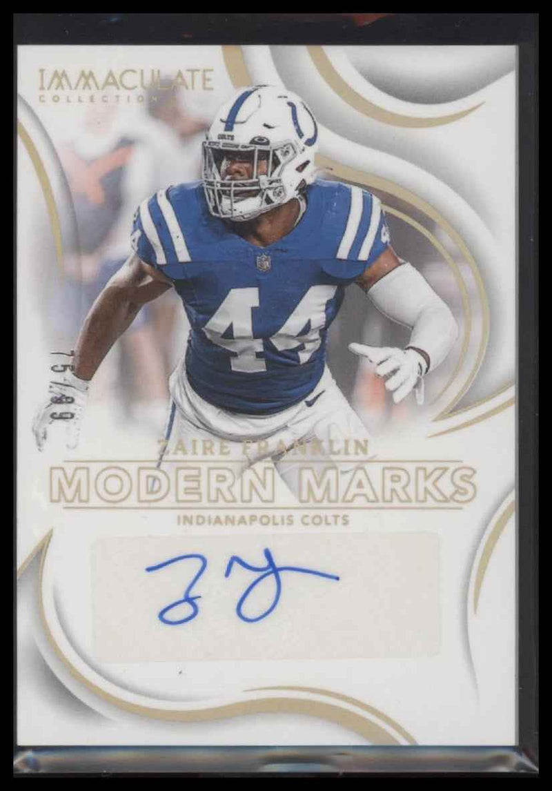 2024 Panini Immaculate Collection Modern Marks Zaire Franklin #/99 Auto #MM-ZFN