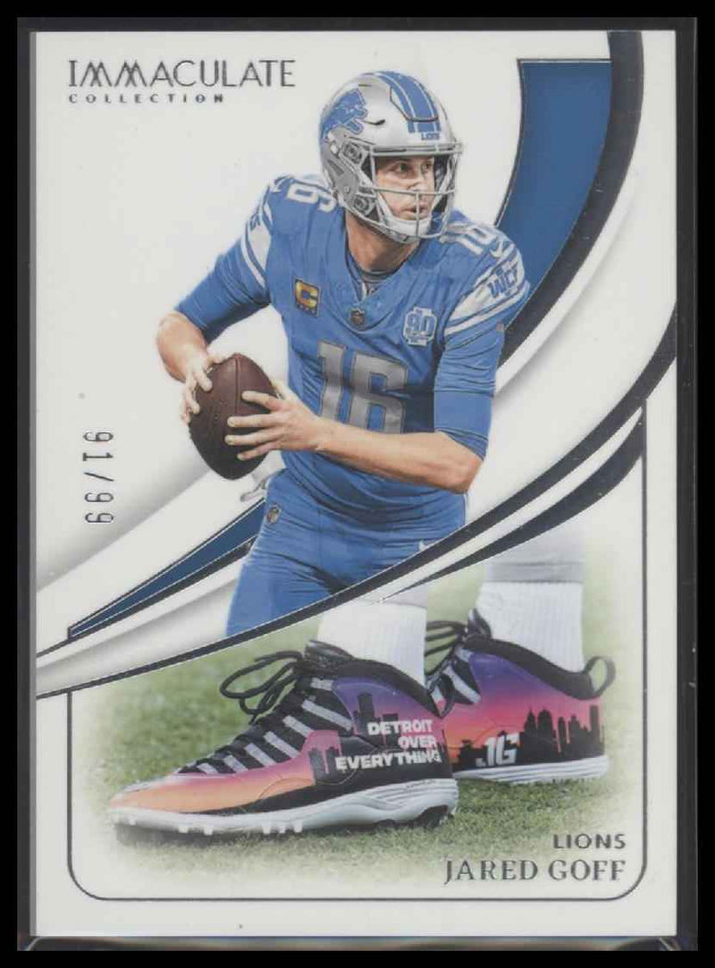 2024 Panini Immaculate Collection Jared Goff #/99 #66