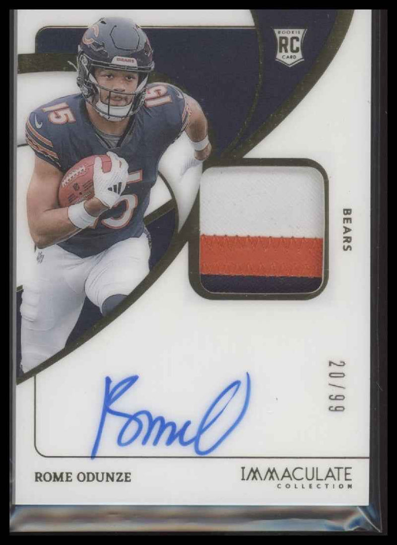 2024 Panini Immaculate Collection Rome Odunze #/99 Auto #104