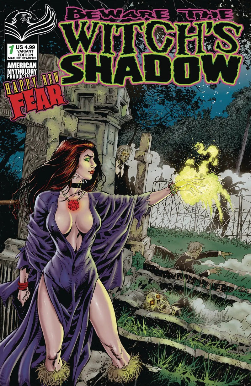 Beware Witch`S Shadow Happy New Fear #1 B Bonk Graveside (11/09/2022) American Mythology