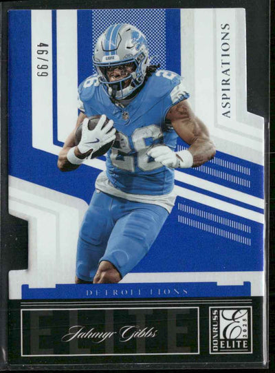 2025 Donruss Elite 2007 Elite Aspirations Die Cuts Jahmyr Gibbs #/99 #39