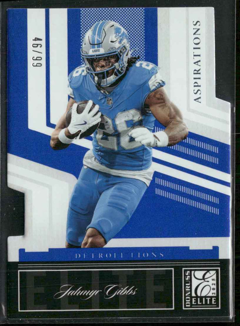 2025 Donruss Elite 2007 Elite Aspirations Die Cuts Jahmyr Gibbs #/99 #39