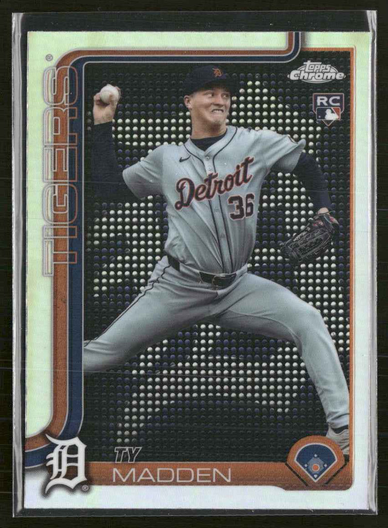 2025 Topps Chrome Lightboard Logo Base Variations Ty Madden Rookie #285