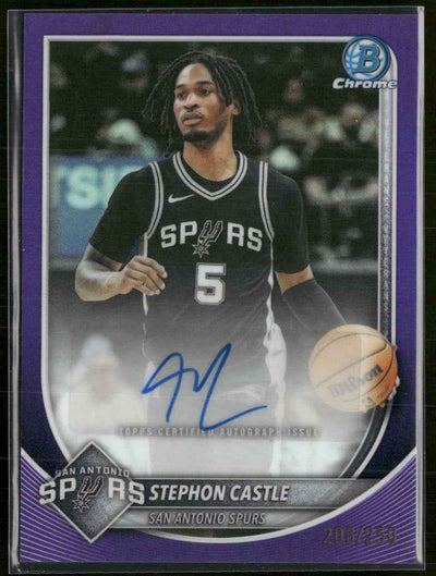 2025-26 Bowman Chrome AU Purple Refractor Stephon Castle #/250 Auto #BCA-SC