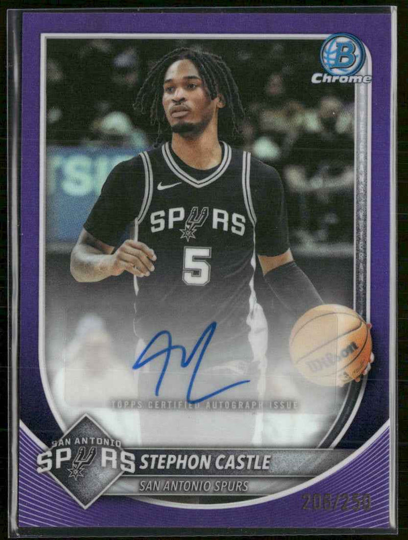 2025-26 Bowman Chrome AU Purple Refractor Stephon Castle #/250 Auto #BCA-SC
