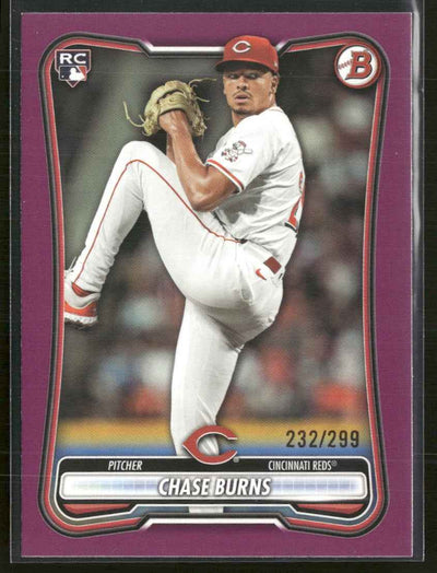 2026 Bowman Fuchsia Chase Burns Rookie #/299 #3