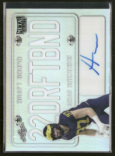 2022 Leaf Metal Draft Bound AU Pris Silver Aidan Hutchinson #/40 Auto #DB-AH1