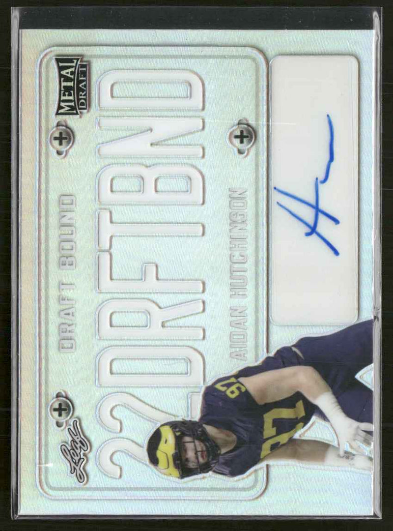 2022 Leaf Metal Draft Bound AU Pris Silver Aidan Hutchinson #/40 Auto #DB-AH1