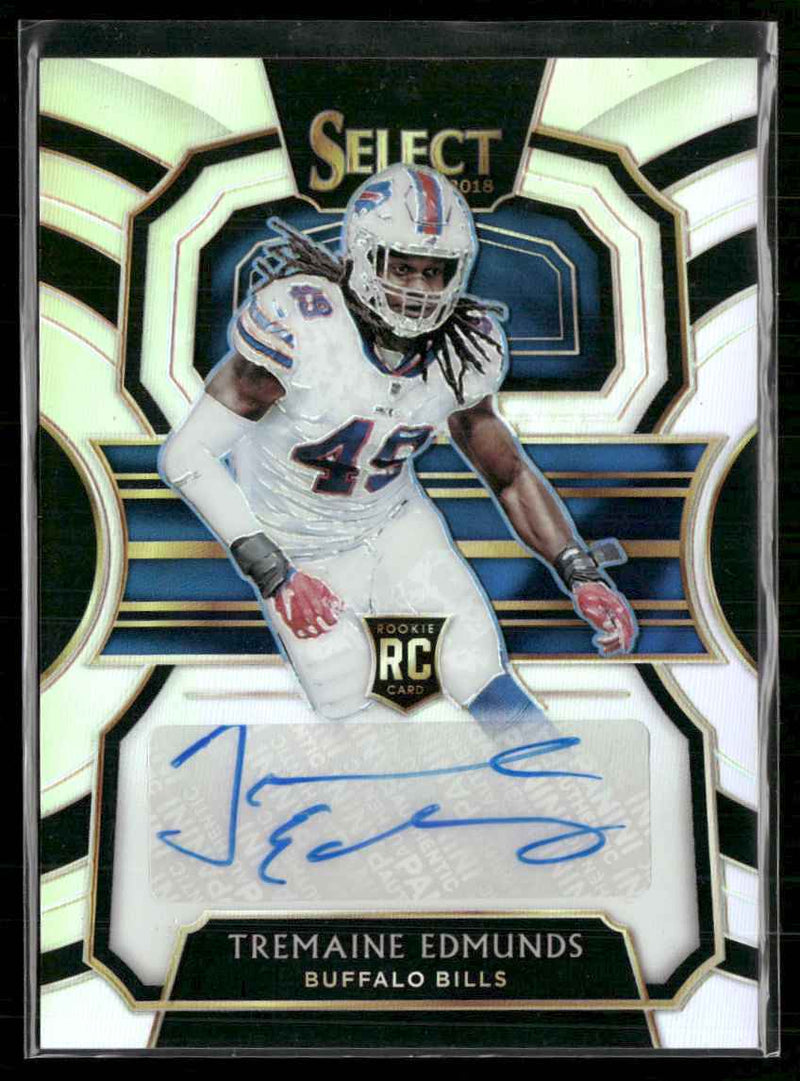 2018 Panini Select Rookie Signatures Prizm Tremaine Edmunds #/199 Auto #RS-TE