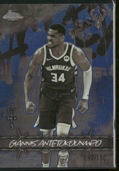2026 Topps Giannis Antetokounmpo #JU-30 /150 Blue Refractor