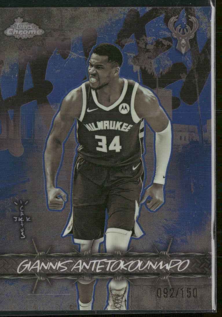 2026 Topps Giannis Antetokounmpo #JU-30 /150 Blue Refractor