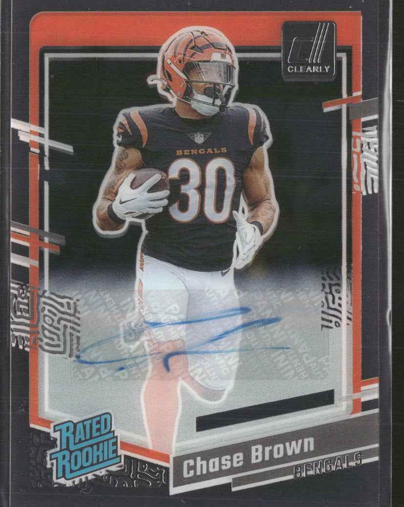 2023 Clearly Donruss Rated Rookie Autographs Chase Brown Auto #55