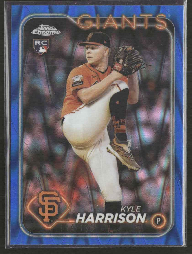 2024 Topps Chrome Blue Raywave Refractors Kyle Harrison Rookie #/150 #191