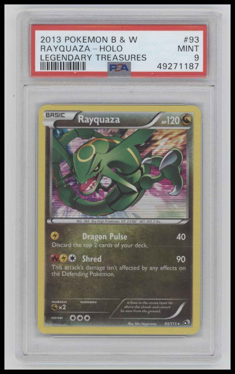 2013 Pokemon Black & White Legendary Treasures Rayquaza-Holo 9 PSA #93