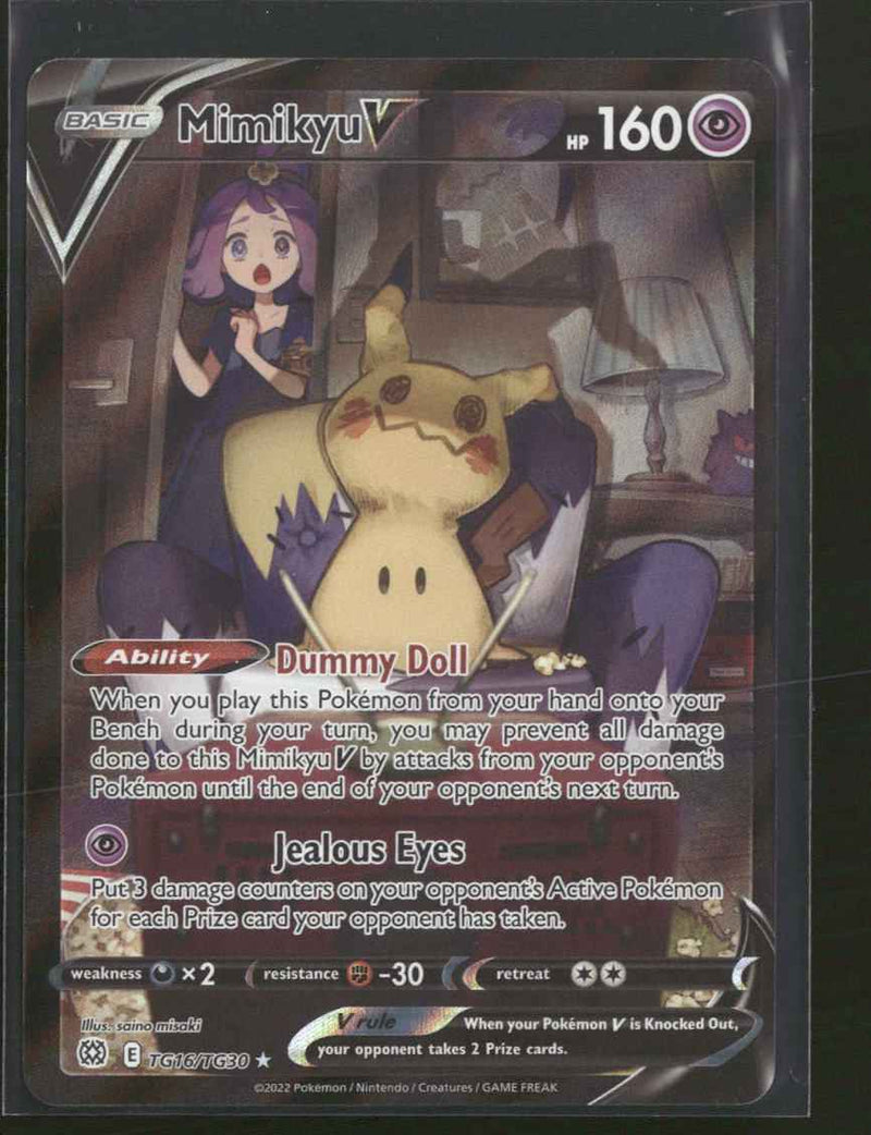 SWSH09: Brilliant Stars Trainer Gallery Mimikyu V #TG16/TG30