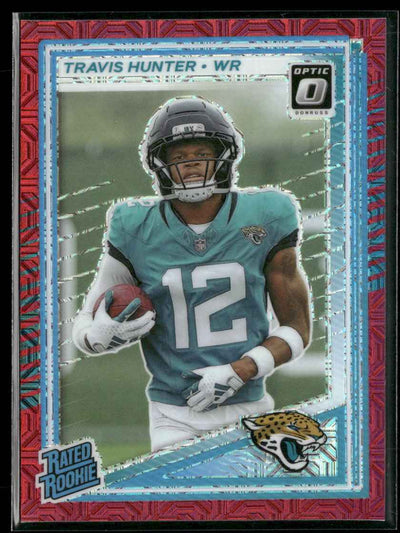 2025 Donruss Optic Red Mojo Travis Hunter Rookie #201