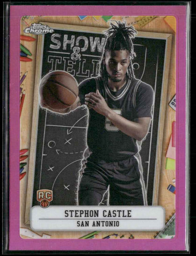 2024-25 Topps Chrome Show and Tell Pink Refractor Stephon Castle #ST-13