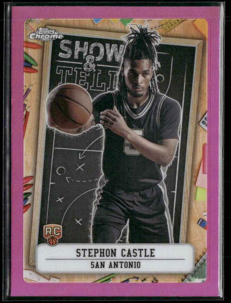 2024-25 Topps Chrome Show and Tell Pink Refractor Stephon Castle #ST-13