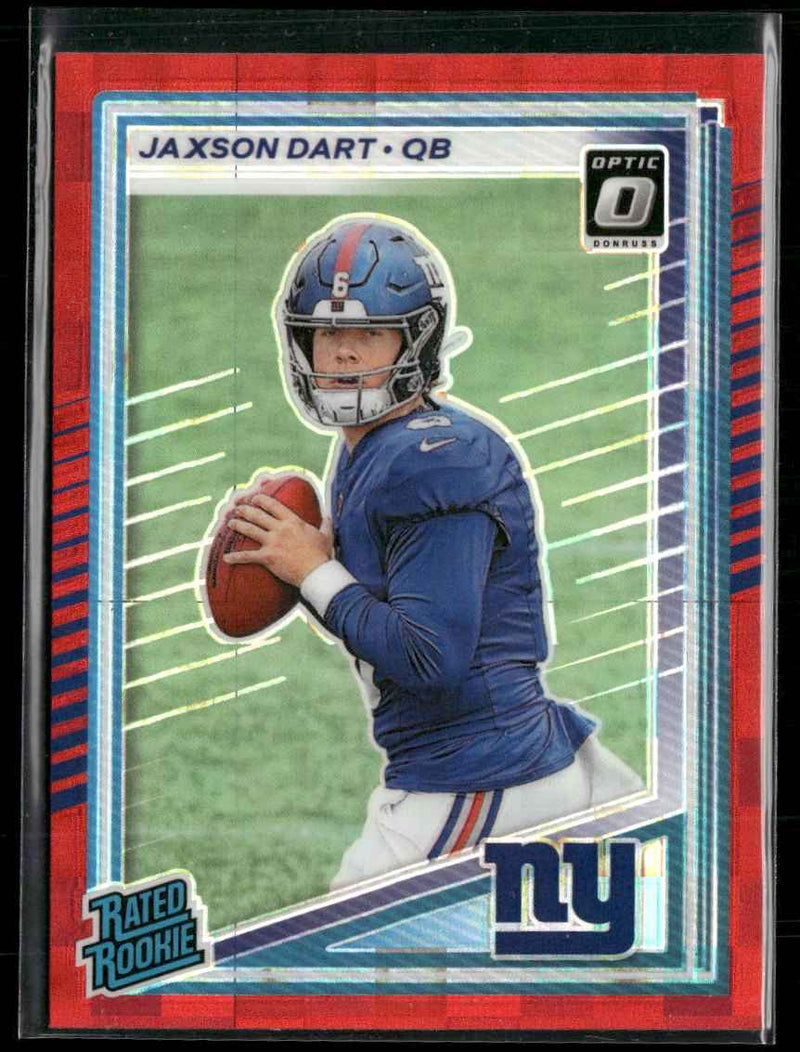 2025 Donruss Optic Rated Rookies Preview Red Pandora Jaxson Dart Rookie #400