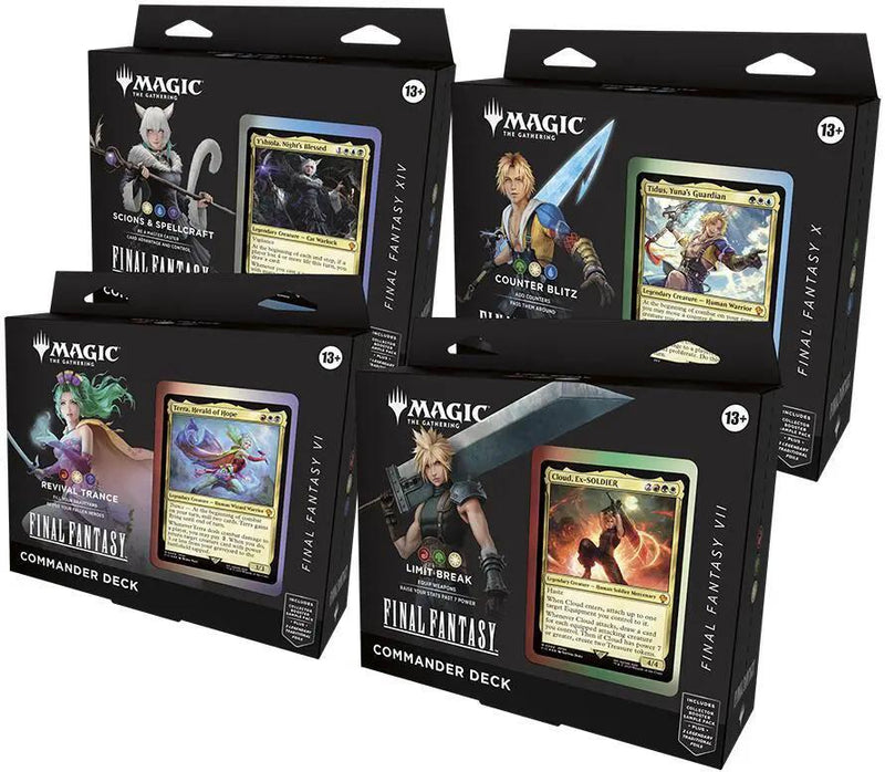FINAL FANTASY Commander Deck Display - Sealed case of all 4 decks