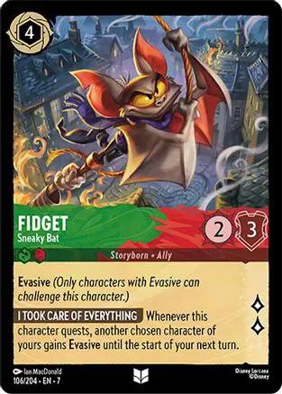 Fidget - Sneaky Bat (106/204) - Archazias Island Cold Foil
