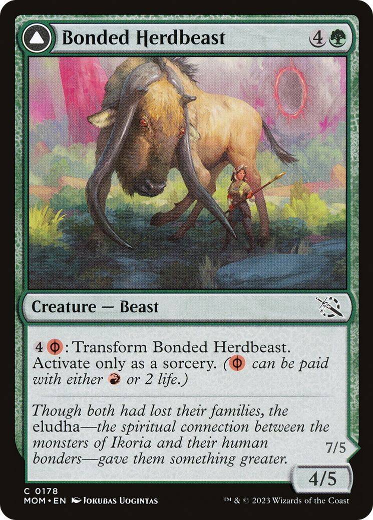 Bonded Herdbeast // Plated Kilnbeast (MOM-178) - March of the Machine Foil