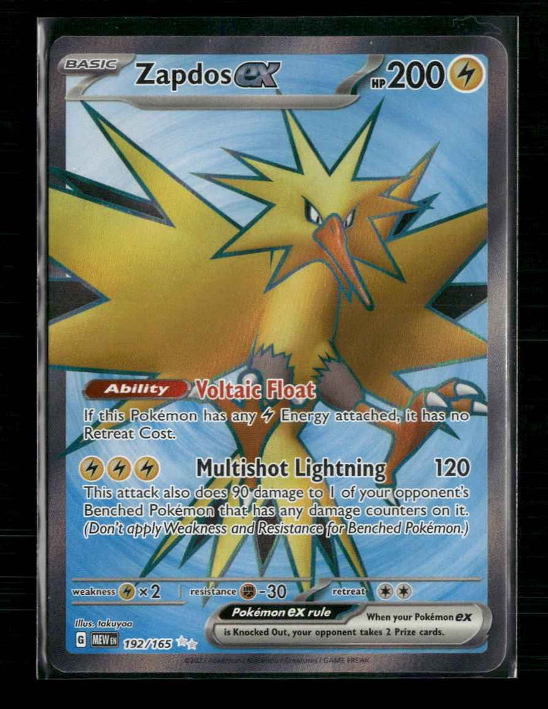SV: Scarlet & Violet 151 Zapdos ex #192/165