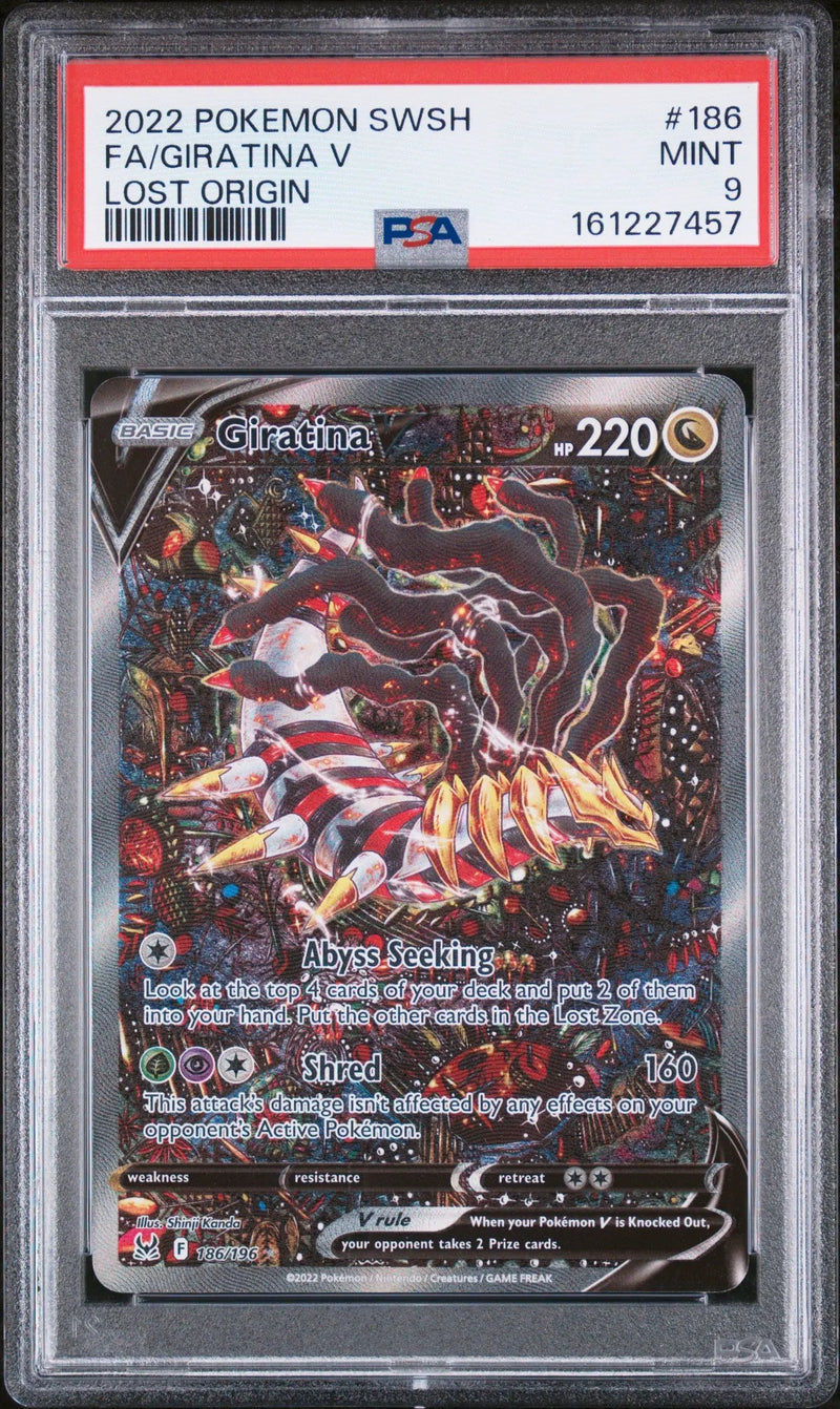 2022 Pokemon Sword & Shield Lost Origin Lost Origin Fa/Giratina V 9 PSA #186