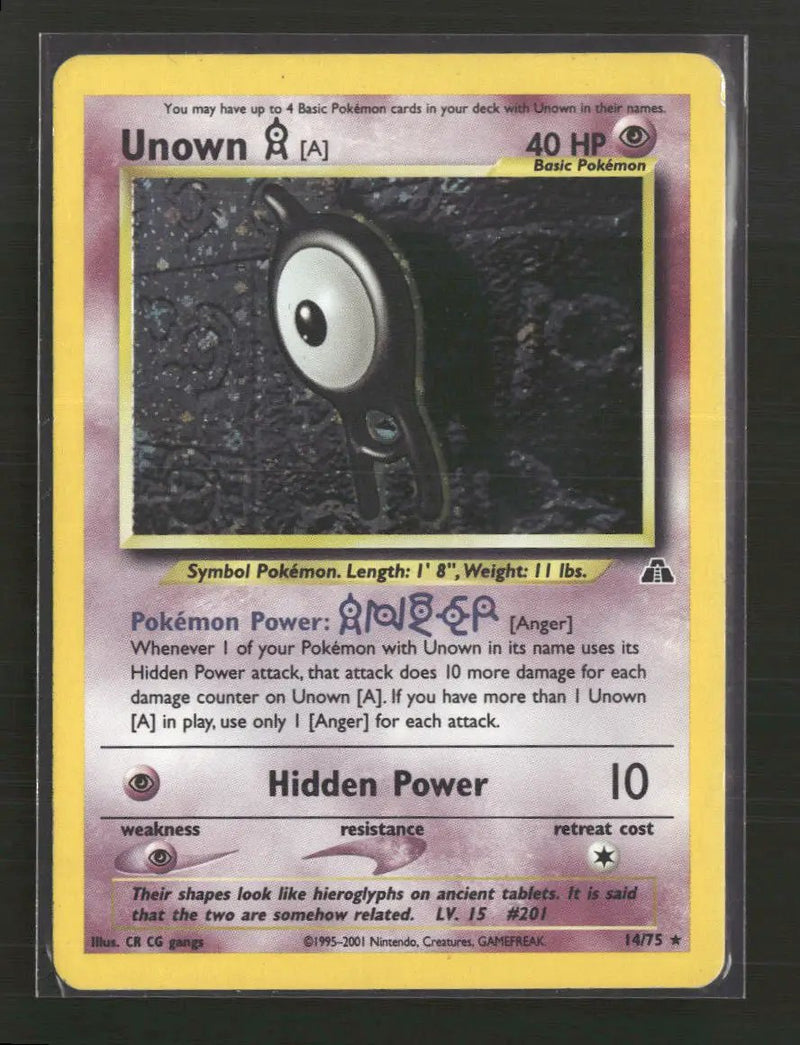Neo Discovery Unown [A] (14) #14/75