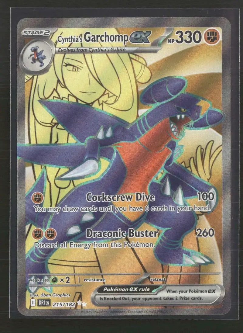 SV10: Destined Rivals Cynthia's Garchomp ex #215/182