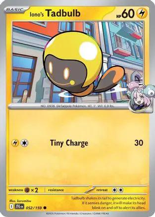 Iono's Tadbulb 052/159 - SV09 Journey Together Reverse Holofoil