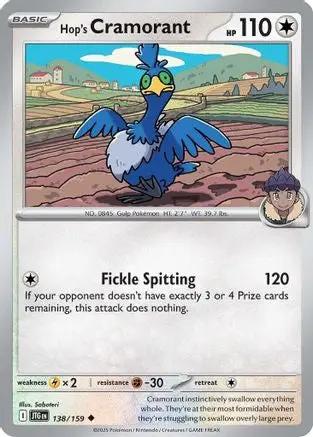 Hop's Cramorant 138/159 - SV09 Journey Together Reverse Holofoil