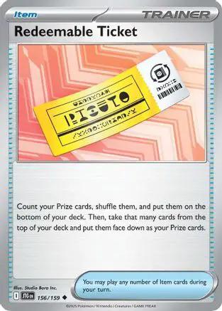 Redeemable Ticket 156/159 - SV09 Journey Together Reverse Holofoil
