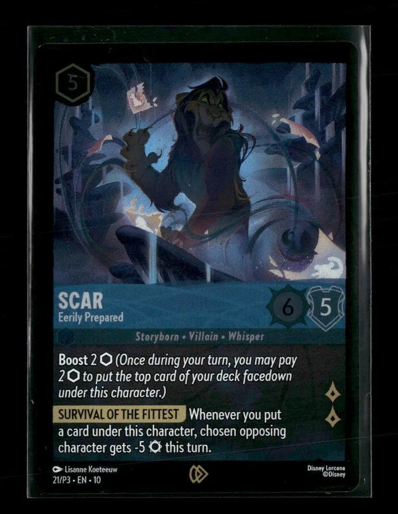 Disney Lorcana Promo Cards Scar - Eerily Prepared #21