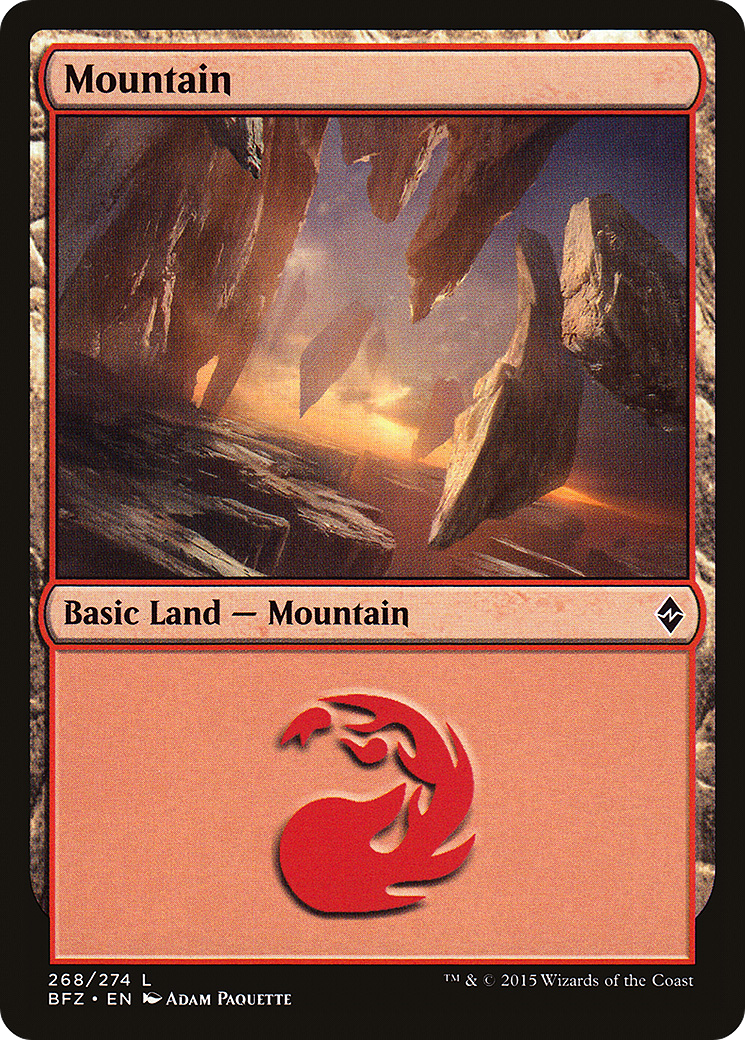 Mountain (BFZ-268A) - Battle for Zendikar