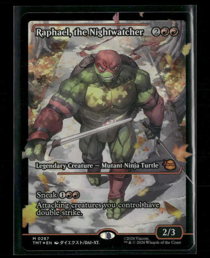 Teenage Mutant Ninja Turtles Raphael, the Nightwatcher (Showcase) Foil #287