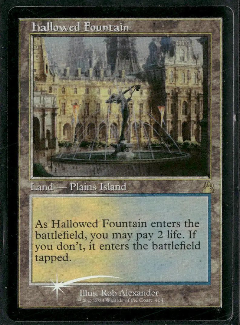 Ravnica Remastered Hallowed Fountain (Retro Frame) Foil #404