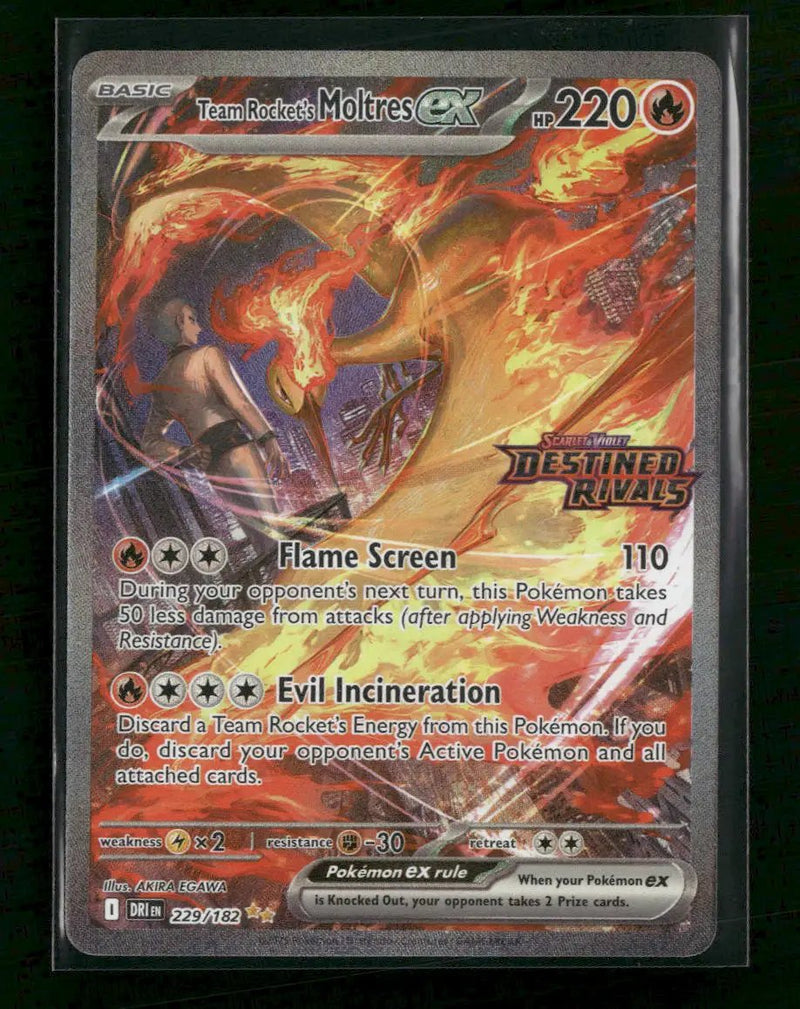 Miscellaneous Cards Team Rocket's Moltres ex (Destined Rivals Stamp) #229/182