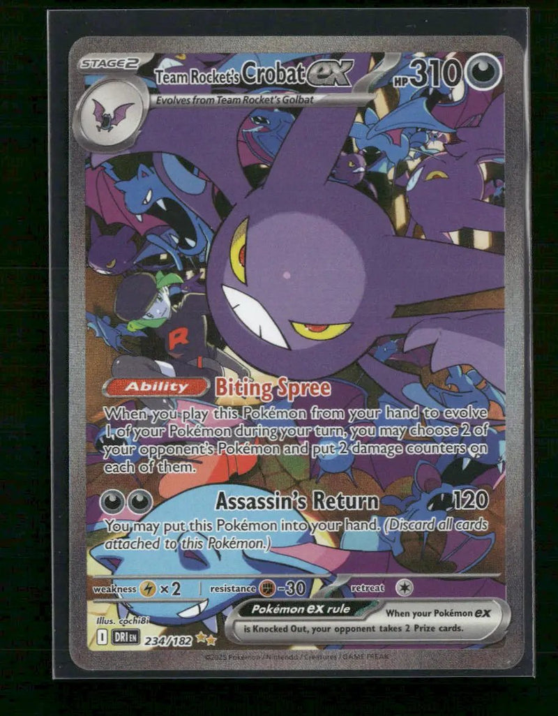 SV10: Destined Rivals Team Rocket's Crobat ex #234/182