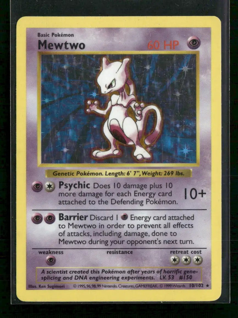 Base Set (Shadowless) Mewtwo #010/102