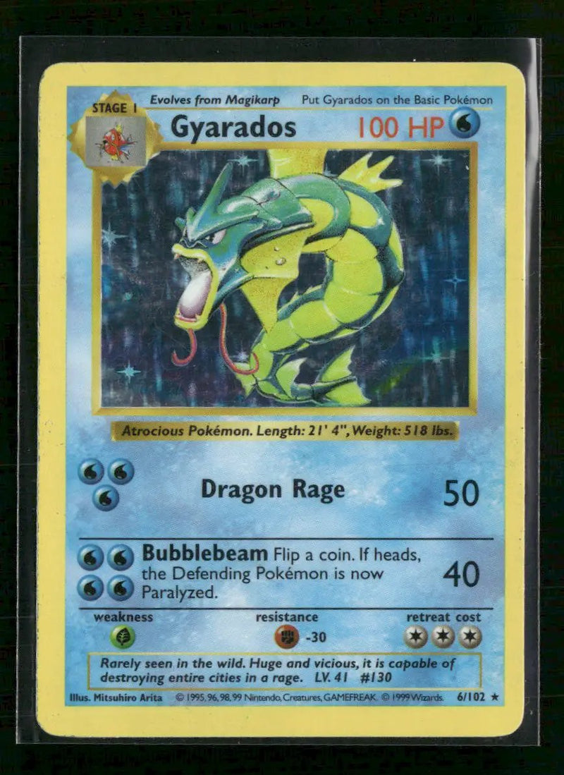 Base Set (Shadowless) Gyarados #006/102