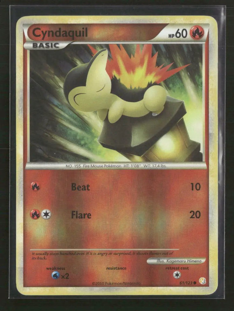 HeartGold SoulSilver Cyndaquil Reverse Holo #61/123