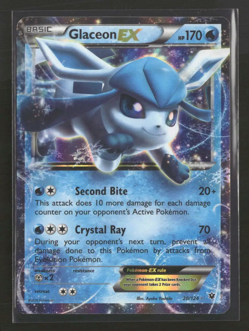 XY - Fates Collide Glaceon EX #20/124
