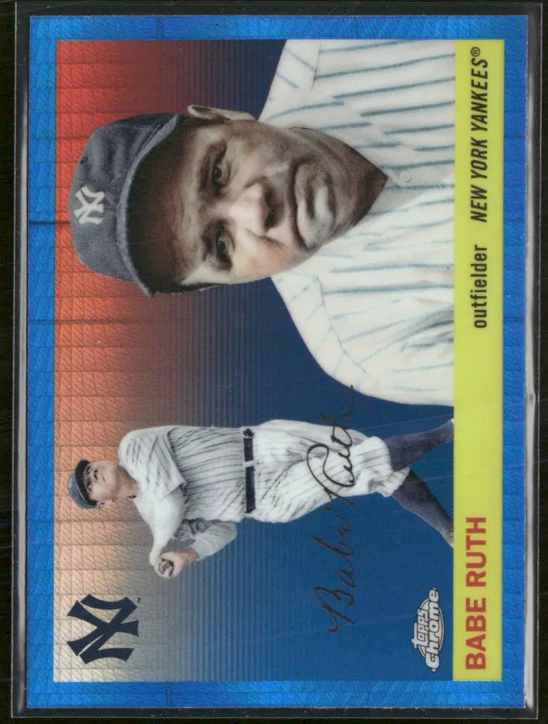2025 Topps Chrome Platinum Blue Prism Refractors Babe Ruth #418