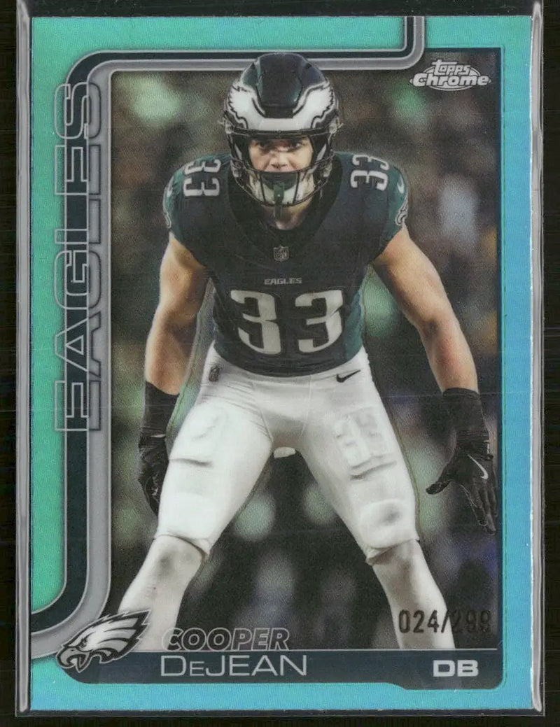 2025 Topps Chrome Teal Refractor Cooper DeJean #/299 #252