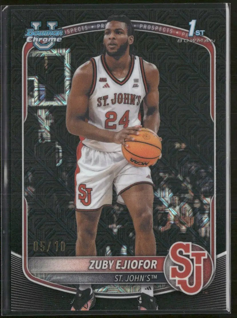 2025-26 Bowman Prospects Black Geometric Refractor Zuby Ejiofor #/10 #BCP-22