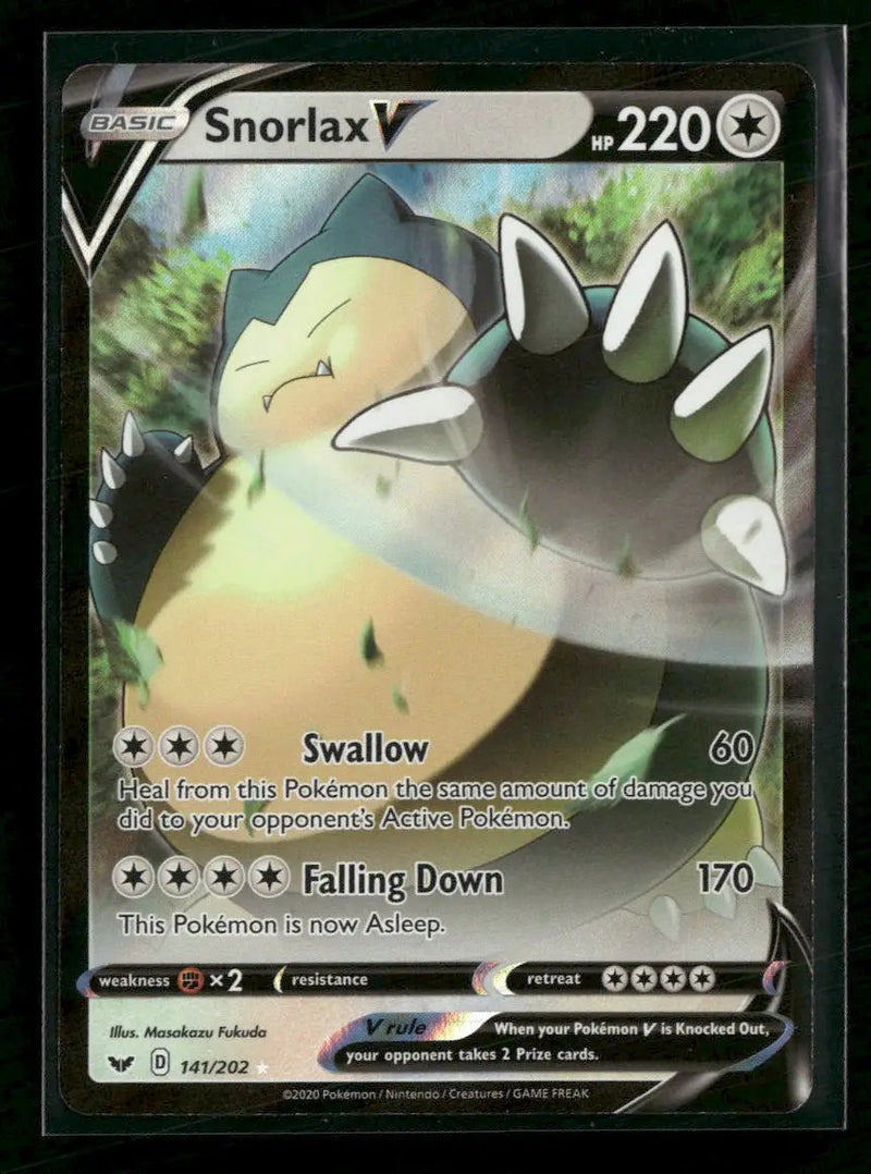 SWSH01: Sword & Shield Base Set Snorlax V #141/202