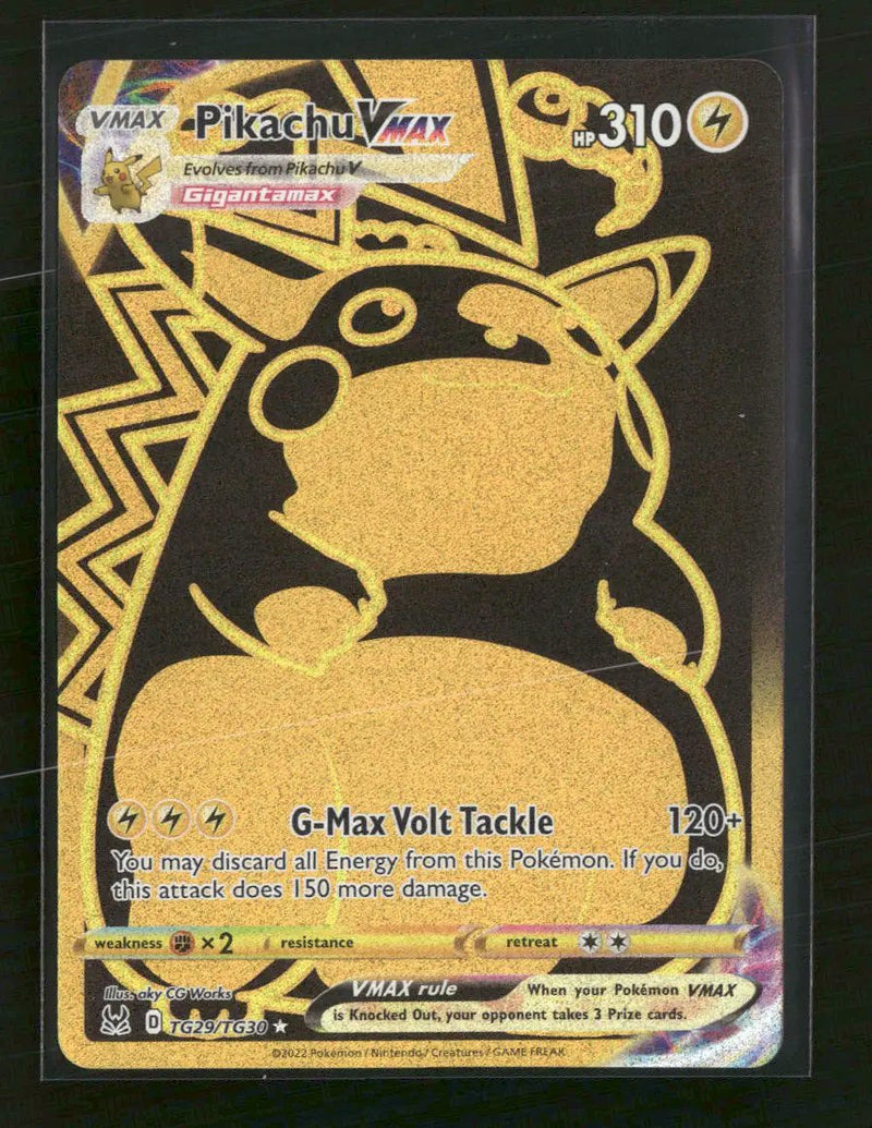 SWSH11: Lost Origin Trainer Gallery Pikachu VMAX (Secret) #TG29/TG30